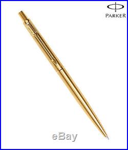 12 X Parker Classic Gold GT Gold Trim Ball Point Pen, Blue Ink, Fine Nib 0.8mm