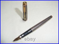 1970 Made In The Usa Silver Parker 75 Fountain Pen Nib 14K F Fine Point