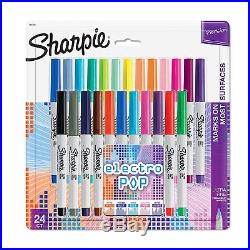 24 PACK Sharpie Ultra Fine Point Permanent Markers Set Assorted Colors Art Pen