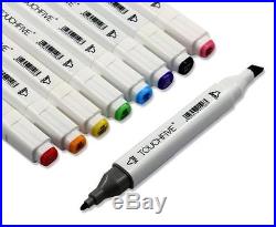 40/60/80/168/218 Colored Set Touch Art Painting Twin Marker Pen Broad Fine Point
