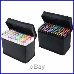 40/60/80/168 Colors Set Touch Art Sketch Twin Tips Marker Pen Broad Fine Point