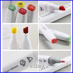40/60/80/168 Colors Set Touch Art Sketch Twin Tips Marker Pen Broad Fine Point