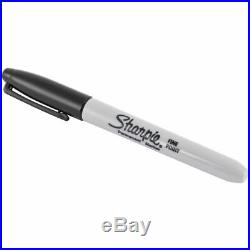 5 X Sharpie Black Ink FINE Point Bullet Tip Permanent Marker Pens Genuine UK