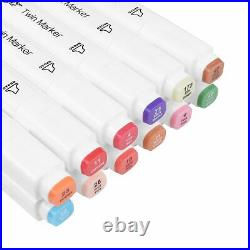 80 218 Color Markers Pen Graphic Art Sketch Twin Tips Fine Point Broad Coloring
