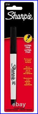 (96) SANFORD SHARPIE 37101PP Ultra Fine Point Black Permanent Marker Pens