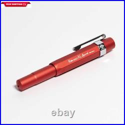 AL Sport Fountain Pen Deep Red, Fine Nib Sport Octagonal Clip Chrome