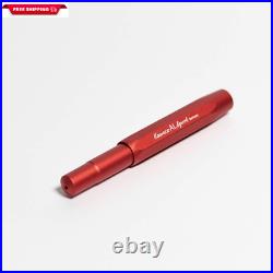 AL Sport Fountain Pen Deep Red, Fine Nib Sport Octagonal Clip Chrome