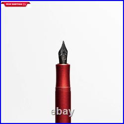 AL Sport Fountain Pen Deep Red, Fine Nib Sport Octagonal Clip Chrome