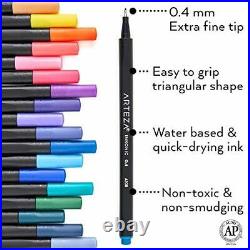 Arteza Fine Point Pens and Colored Pencils Bundle for Artists & Beginners