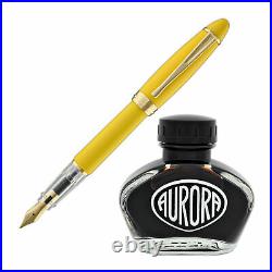 Aurora Ipsilon Demo Colors Fountain Pen in Optimistic Yellow Fine Point NEW
