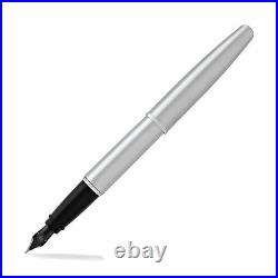 Aurora Style Fountain Pen Chrome Barrel With Chrome Cap Fine Point E11C-F