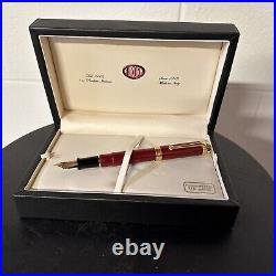 Aurora Talentum Classic Fountain Pen Burgundy With Gold Trim Fine Point D12