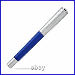 Aurora Tu Fountain Pen Blue With Chrome Cap Fine Point NEW in box T11-CBF