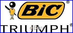 BIC Triumph 537 Roller Pen Fine Point (0.7 mm) Black 12 Pens 12-Count