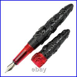 Benu Skulls and Roses Fountain Pen in Smolder Fine Point NEW in Box