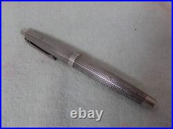 Big Size Shaft Platinum Fountain Pen Nib Fine Point Pt Alloy Engraved Silver