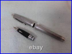 Big Size Shaft Platinum Fountain Pen Nib Fine Point Pt Alloy Engraved Silver