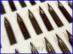Box of 100 Joseph Gillotts 292 F Fine Point Rare Vintage Dip Pen Flex Nibs