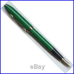 CROSS JADE FOUNTAIN PEN JADE 18K GOLD x FINE POINT NEW IN BOX MADE IN USA