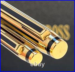 CROSS SIGNATURE BARLEYCORN 22K Electroplate Gold Rollerball Pen & 0.5mm Pencil