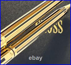 CROSS SIGNATURE BARLEYCORN 22K Electroplate Gold Rollerball Pen & 0.5mm Pencil