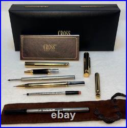 CROSS SIGNATURE BARLEYCORN 22K Electroplate Gold Rollerball Pen & 0.5mm Pencil