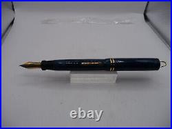 Carter's Vintage Ring Top Blue Marble Fountain Pen-fine point-#1535