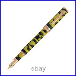 Conklin Stylograph Mosaic Fountain Pen in YellowithBlue Extra Fine Point NEW