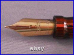 Conklin Vintage Endura Woodgrain Hard Rubber Sr. Fountain Pen-works-fine point