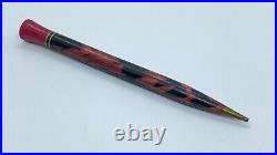 Conway Stewart Duro Point No 1 Pencil, Red Marble, England, 1930's, Works Fine