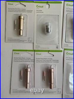 Cricut Accessory Lot Of Blades, Embossing tips, Metallic Markers, Fine Point Pen