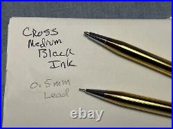 Cross Century 23K Gold Plated Pen & 0.5mm Pencil (450105) NIB NOT PERSONALIZED