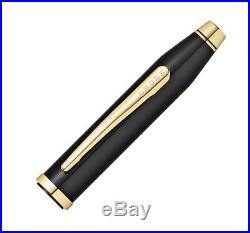 Cross Century II Fountain Pen Black Lacquer Fine Point 23K Gold Nib 419-1F