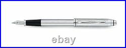 Cross Townsend Fountain Pen Fine Point Lustrous Chrome with stainless steel