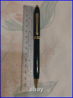 Cross Townsend Marble Green Metal Ball Point Pen And 0.5 MM Pencil Made In USA