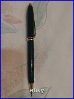 Cross Townsend Marble Green Metal Ball Point Pen And 0.5 MM Pencil Made In USA