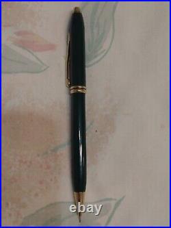 Cross Townsend Marble Green Metal Ball Point Pen And 0.5 MM Pencil Made In USA