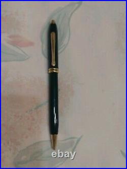 Cross Townsend Marble Green Metal Ball Point Pen And 0.5 MM Pencil Made In USA