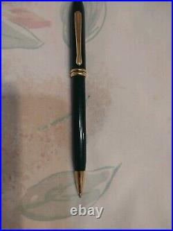 Cross Townsend Marble Green Metal Ball Point Pen And 0.5 MM Pencil Made In USA