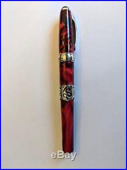 Curtis Lucky Dragon Red Dreamwriter Fountain Pen 14K Gold Fine Point