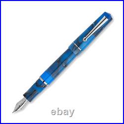Delta Duna Piston Fountain Pen in Blue Flexible Extra Fine Point NEW in Box