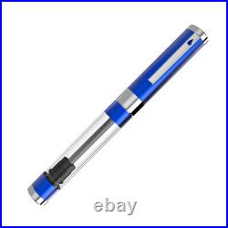 Diplomat Nexus Demo Fountain Pen in Blue/Chrome Fine Point NEW in Box