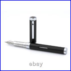 Diplomat Nexus Fountain Pen in Black/Chrome Extra Fine Point NEW in Box