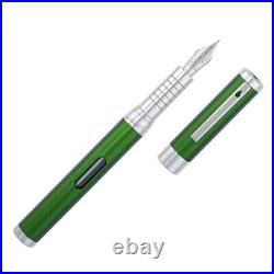 Diplomat Nexus Fountain Pen in Green/Chrome Extra Fine Point NEW in Box