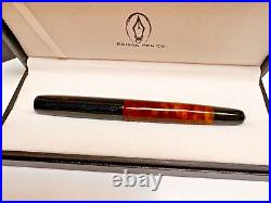 EDISON EXTENDED PEARL Fountain Pen Unique Black/Tortoise 18K nib Fine #P2211