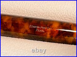 EDISON EXTENDED PEARL Fountain Pen Unique Black/Tortoise 18K nib Fine #P2211