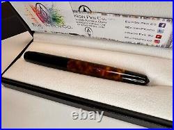 EDISON EXTENDED PEARL Fountain Pen Unique Black/Tortoise 18K nib Fine #P2211