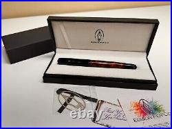 EDISON EXTENDED PEARL Fountain Pen Unique Black/Tortoise 18K nib Fine #P2211