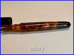 EDISON EXTENDED PEARL Fountain Pen Unique Black/Tortoise 18K nib Fine #P2211