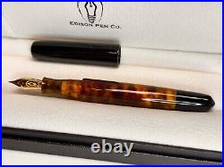 EDISON EXTENDED PEARL Fountain Pen Unique Black/Tortoise 18K nib Fine #P2211